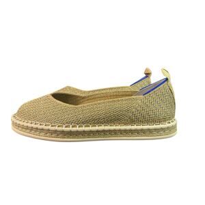 ROTHY'S The Espadrille diamond metallic Ballet Ivory Size 7